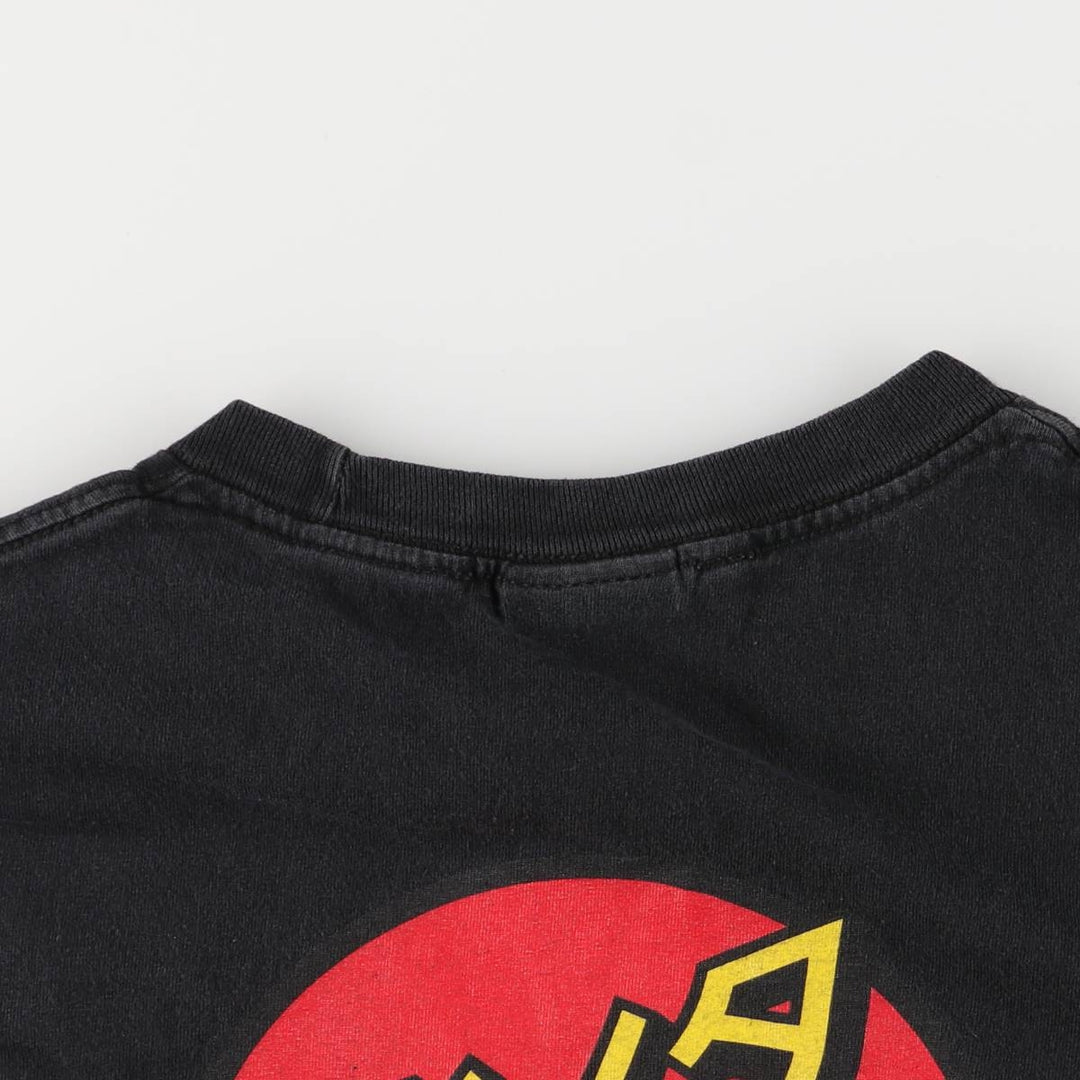 Vintage 2000'S NHS Santa Cruz surf and skateboard t-shirt, size M, men's unclear black type Vintage Second Hand