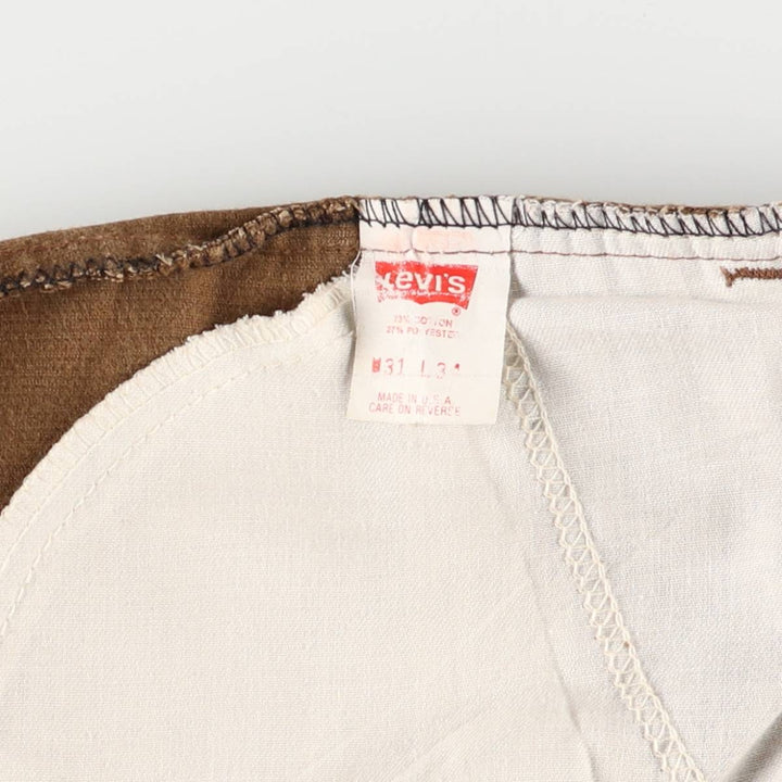 90'S Levi's 519-1529 Corduroy Pants Made in USA Men's W31 Vintage cotton brown type Vintage Second Hand