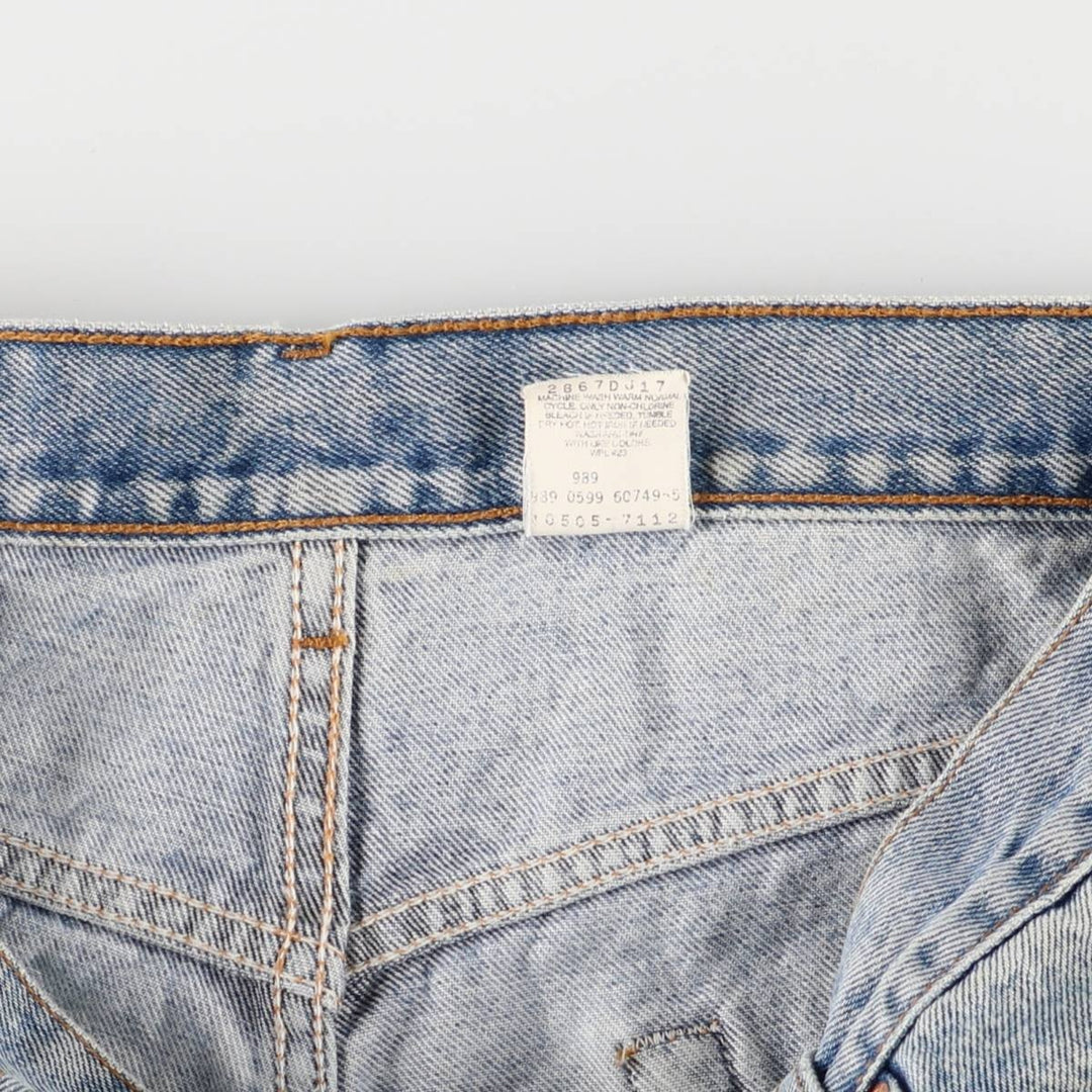 90'S Levi's 505 REGULAR FIT STRAIGHT LEG tapered denim pants for men, W33 equivalent, vintage cotton blue type Vintage Second Hand