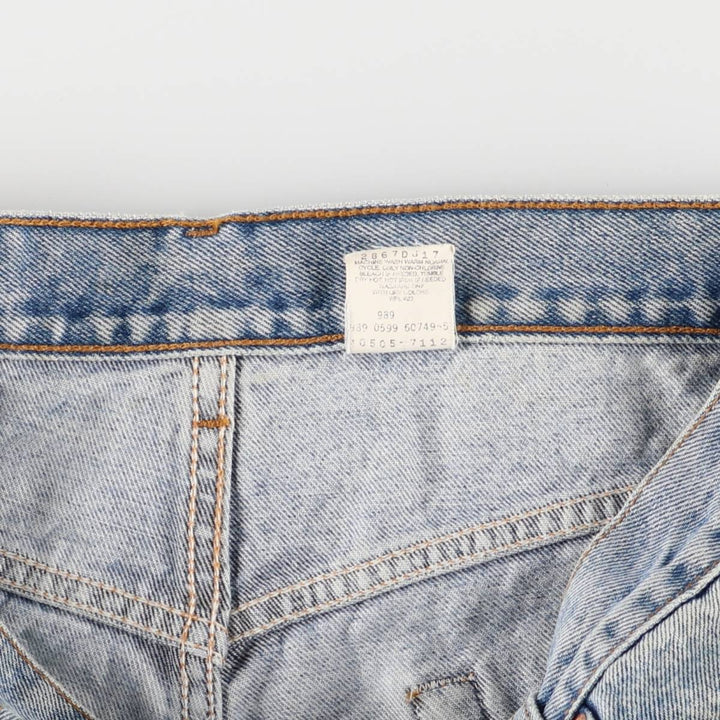 90'S Levi's 505 REGULAR FIT STRAIGHT LEG tapered denim pants for men, W33 equivalent, vintage cotton blue type Vintage Second Hand