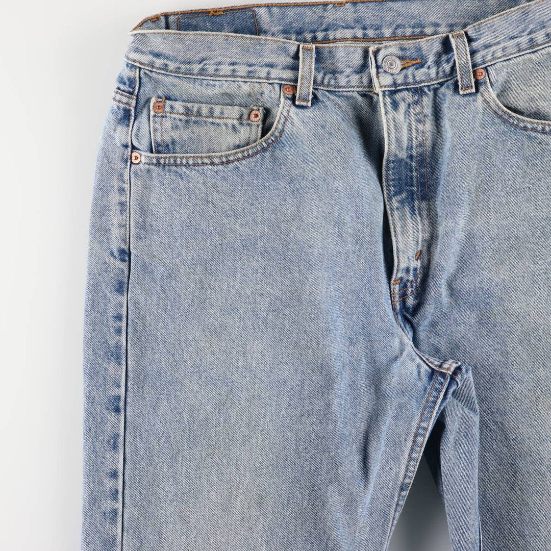 90'S Levi's 505 REGULAR FIT STRAIGHT LEG tapered denim pants for men, W33 equivalent, vintage cotton blue type Vintage Second Hand