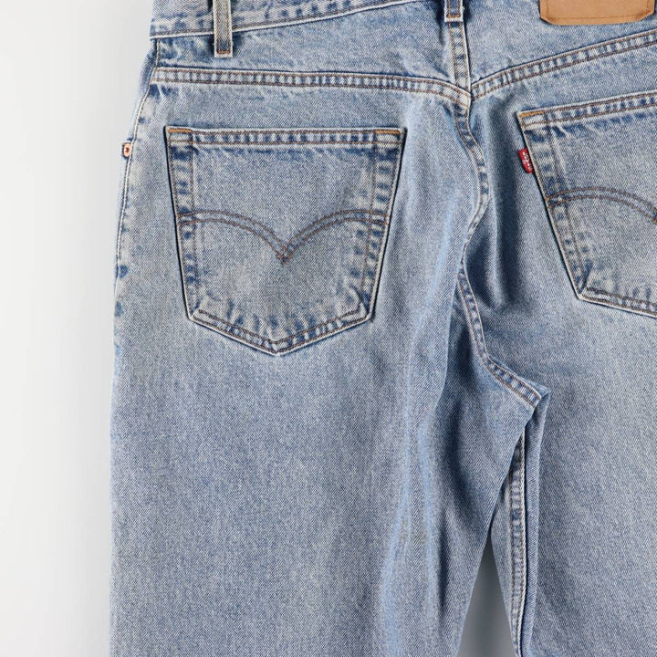 90'S Levi's 505 REGULAR FIT STRAIGHT LEG tapered denim pants for men, W33 equivalent, vintage cotton blue type Vintage Second Hand