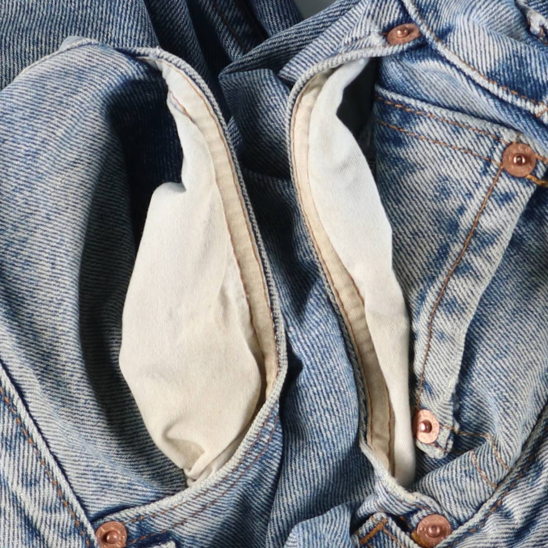 90'S Levi's 505 REGULAR FIT STRAIGHT LEG tapered denim pants for men, W33 equivalent, vintage cotton blue type Vintage Second Hand