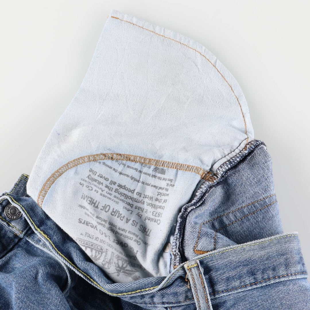 Levi's 550 tapered denim pants for men, size w36 unclear blue type Vintage Second Hand