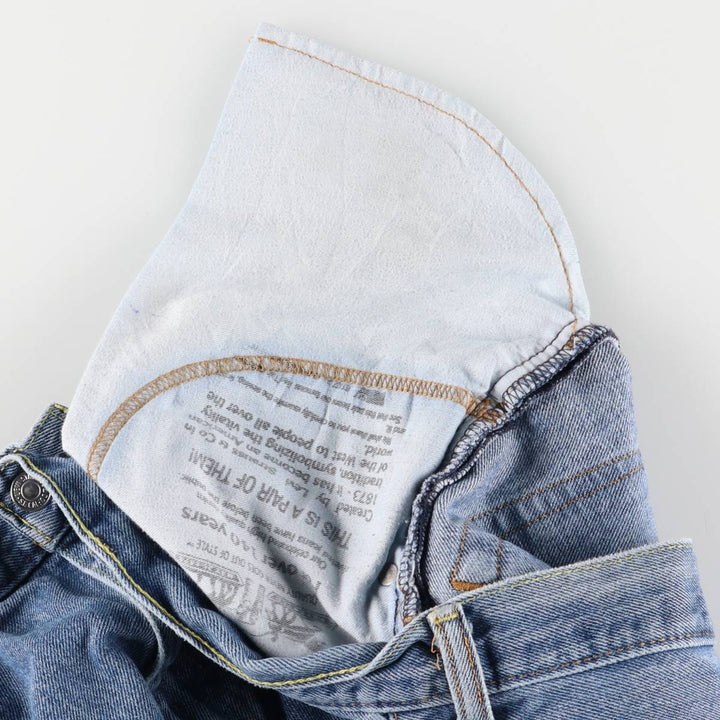 Levi's 550 tapered denim pants for men, size w36 unclear blue type Vintage Second Hand