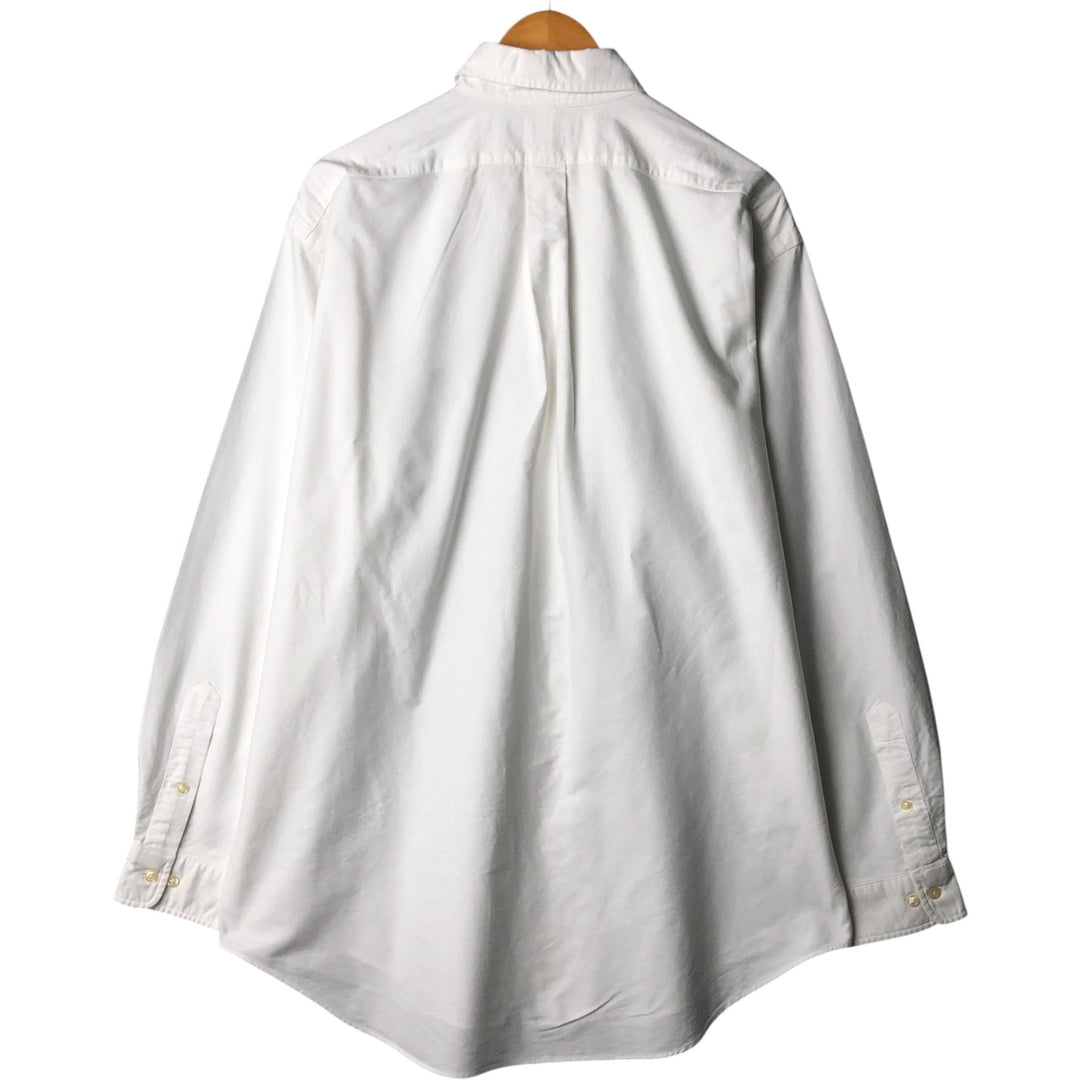 Ralph Lauren Classic Fit Long Sleeve Button Down Shirt, Men's Size L cotton pale white type Vintage Second Hand