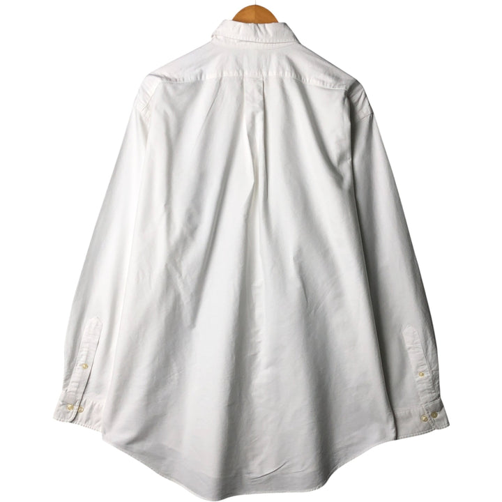 Ralph Lauren Classic Fit Long Sleeve Button Down Shirt, Men's Size L cotton pale white type Vintage Second Hand