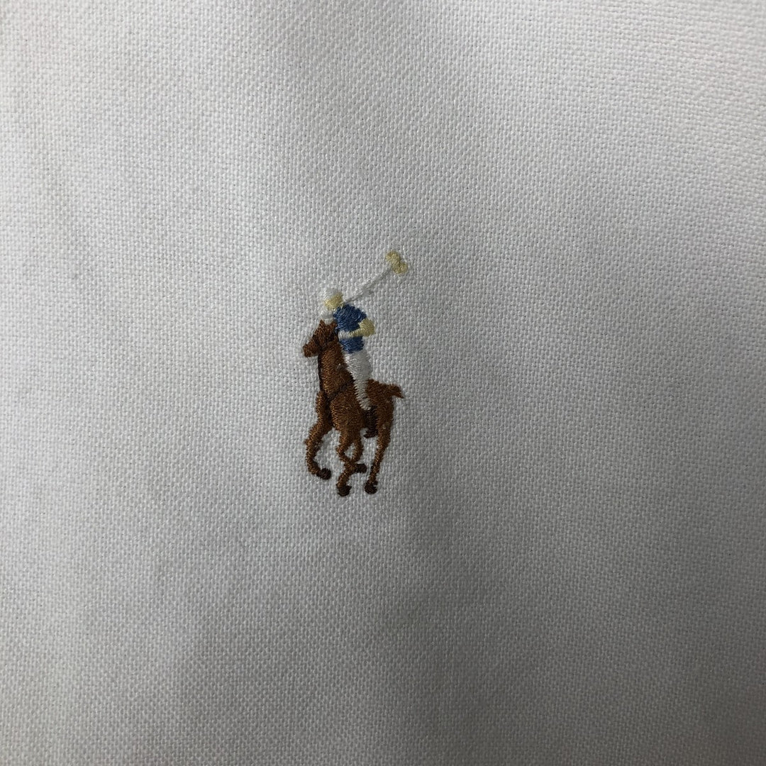 Ralph Lauren YARMOUTH long sleeve button down shirt, men's XL size cotton pale white type Vintage Second Hand