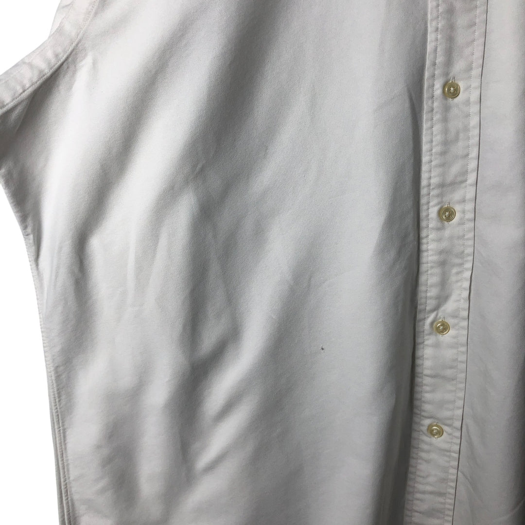 Ralph Lauren YARMOUTH long sleeve button down shirt, men's XL size cotton pale white type Vintage Second Hand