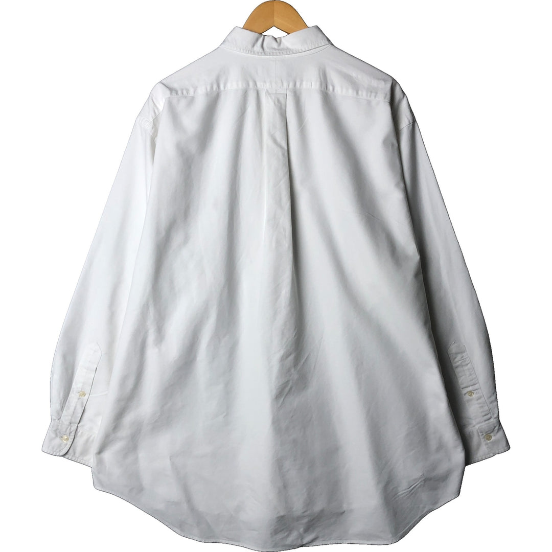 Ralph Lauren YARMOUTH long sleeve button down shirt, men's XXL size cotton white type Vintage Second Hand