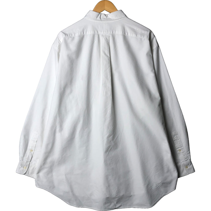 Ralph Lauren YARMOUTH long sleeve button down shirt, men's XXL size cotton white type Vintage Second Hand
