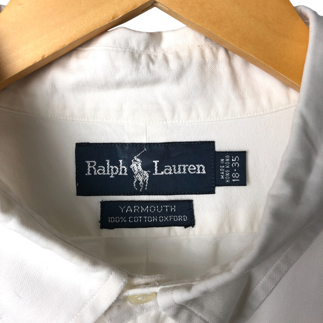 Ralph Lauren YARMOUTH long sleeve button down shirt, men's XXL size cotton white type Vintage Second Hand