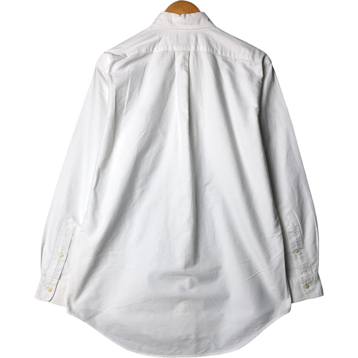 Ralph Lauren YARMOUTH long sleeve button down shirt, men's size M cotton white type Vintage Second Hand