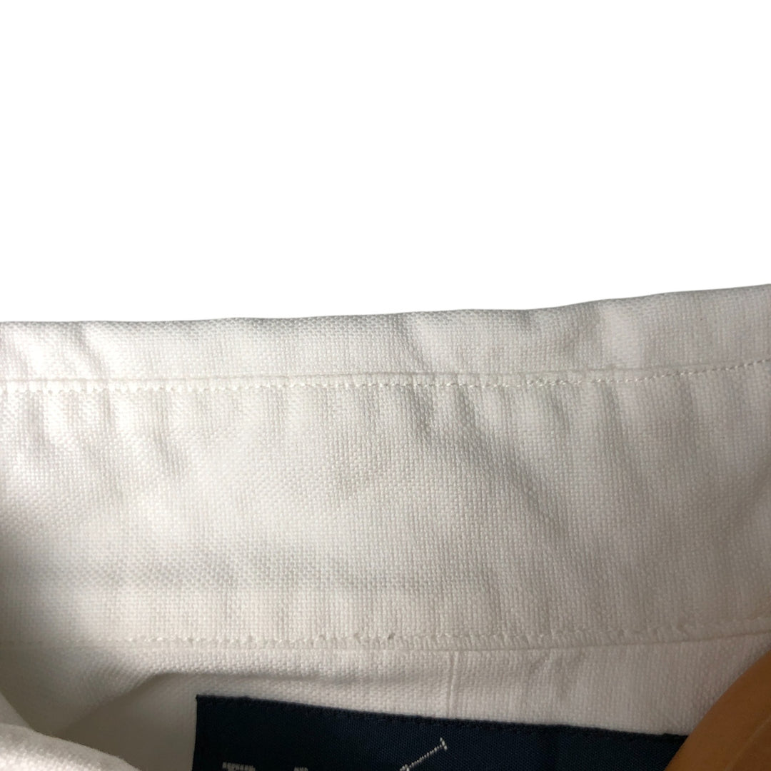 Ralph Lauren YARMOUTH long sleeve button down shirt, men's size M cotton white type Vintage Second Hand