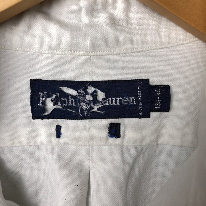 Ralph Lauren long sleeve button down shirt, men's size L unclear pale white type Vintage Second Hand