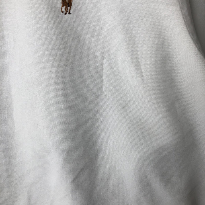Ralph Lauren long sleeve button down shirt, men's size L unclear pale white type Vintage Second Hand