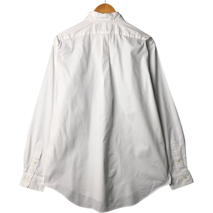 Ralph Lauren YARMOUTH long sleeve button down shirt made in USA, men's size M cotton pale white type Vintage Second Hand