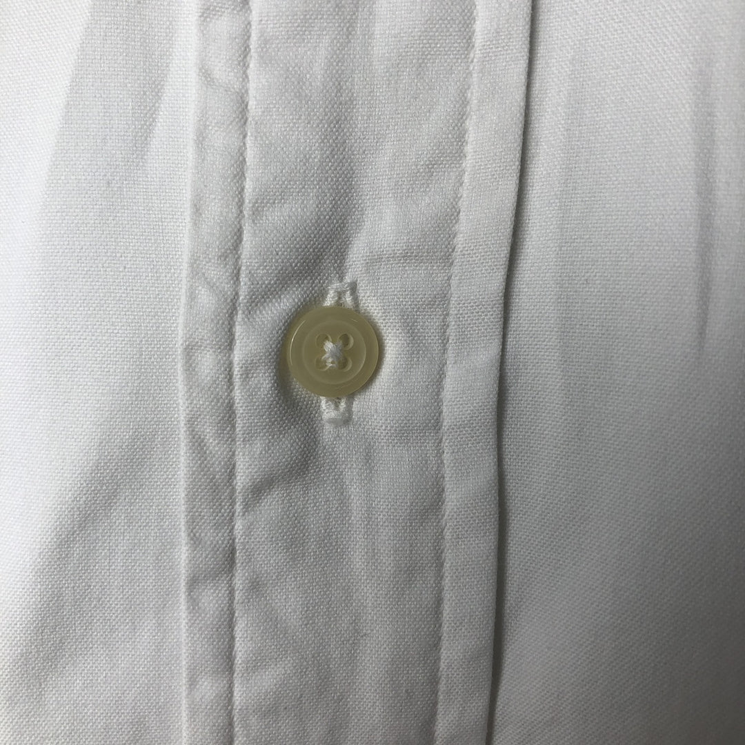 Ralph Lauren YARMOUTH long sleeve button down shirt made in USA, men's size M cotton pale white type Vintage Second Hand