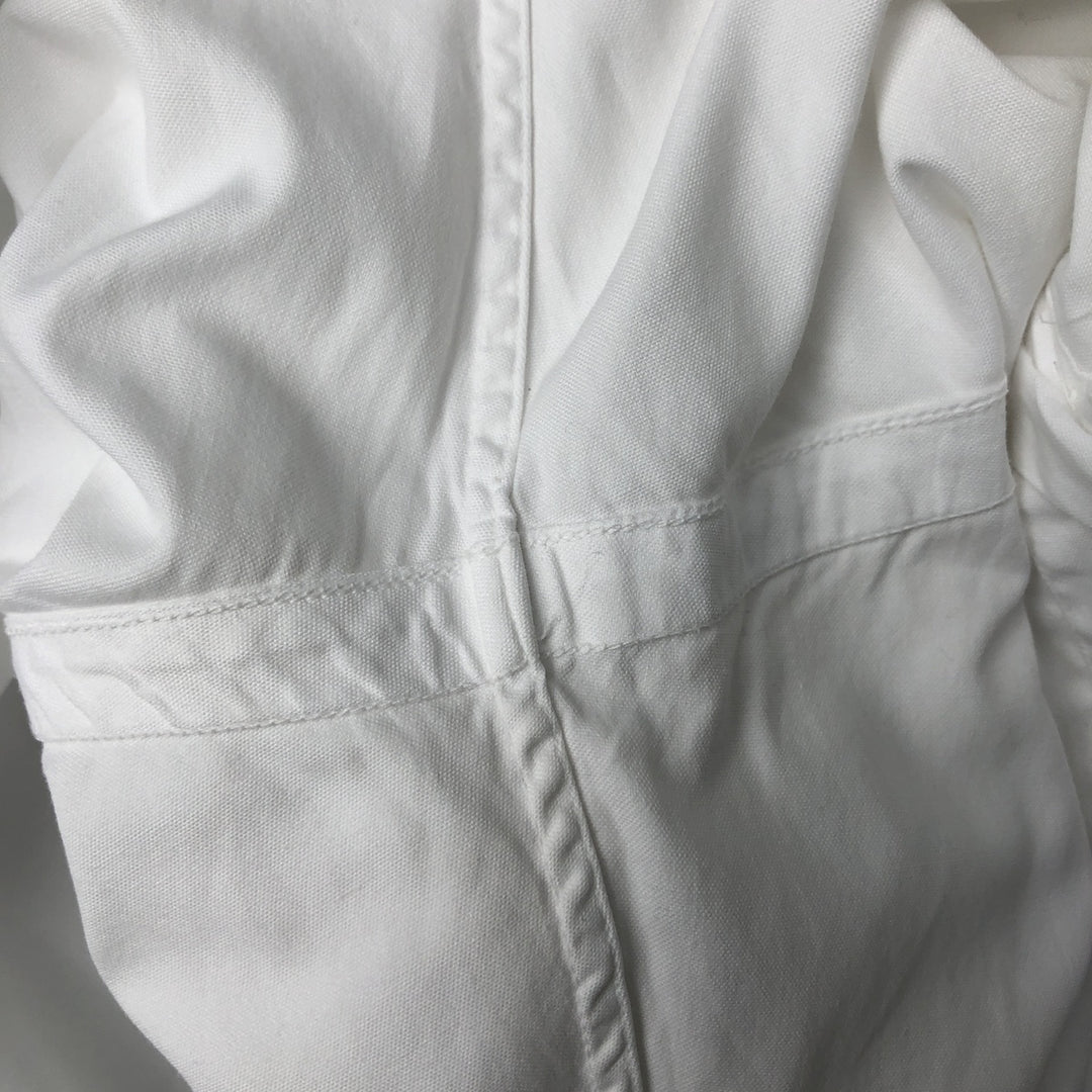 Ralph Lauren YARMOUTH long sleeve button down shirt made in USA, men's size M cotton pale white type Vintage Second Hand