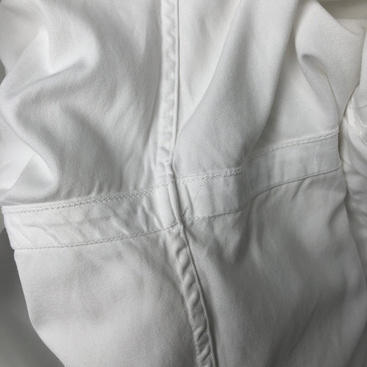 Ralph Lauren YARMOUTH long sleeve button down shirt made in USA, men's size M cotton pale white type Vintage Second Hand