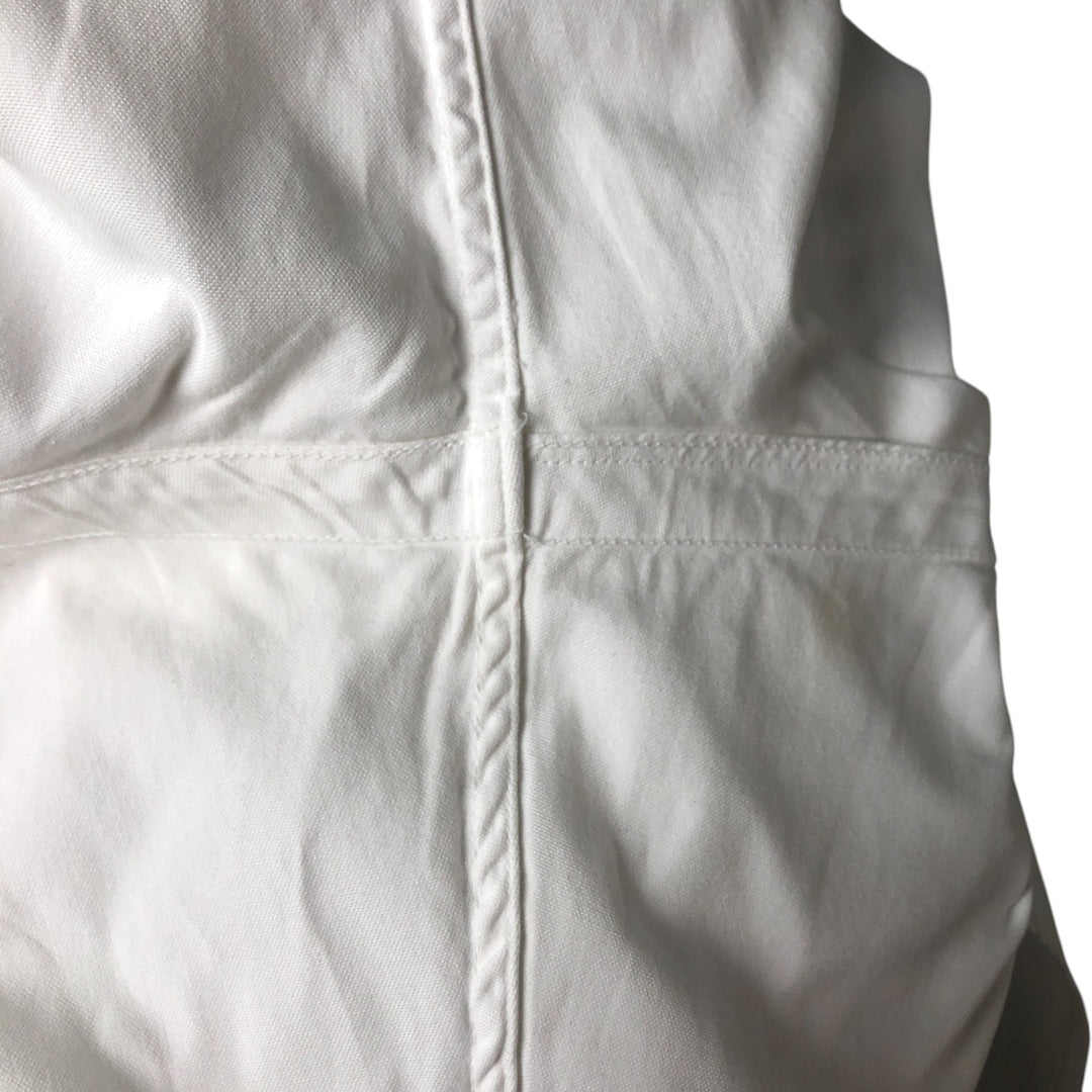 Ralph Lauren YARMOUTH long sleeve button down shirt made in USA, men's size M cotton pale white type Vintage Second Hand