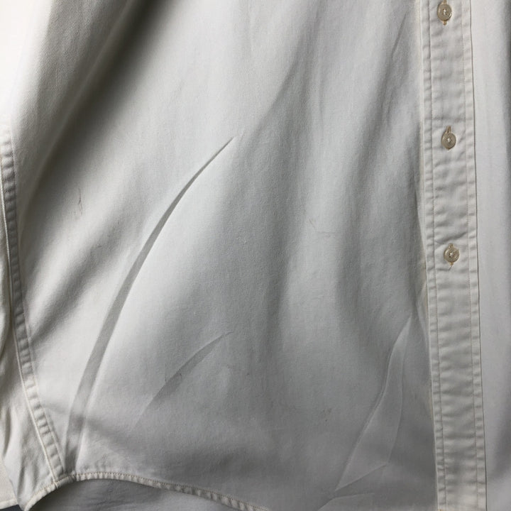 Ralph Lauren long sleeve button down shirt, men's size L cotton unbleached Vintage Second Hand