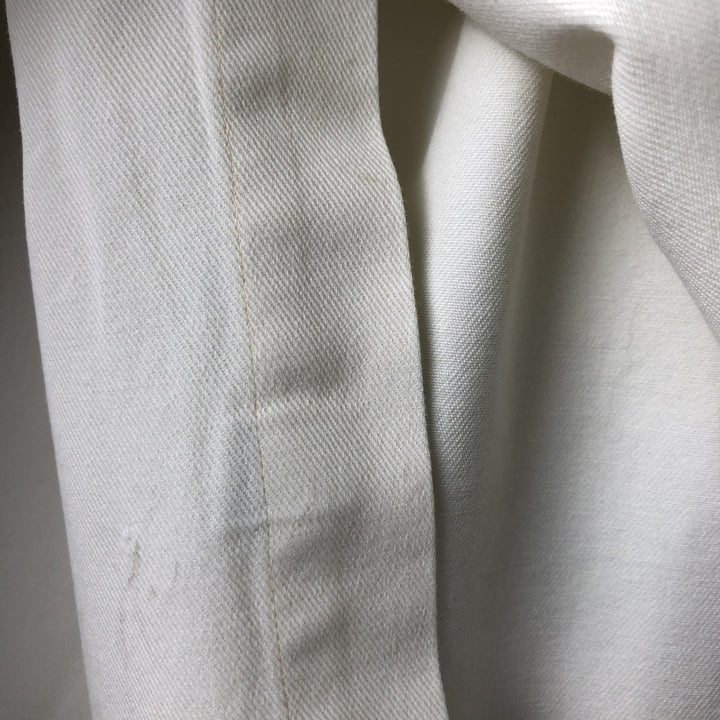 Ralph Lauren long sleeve button down shirt, men's size L cotton unbleached Vintage Second Hand