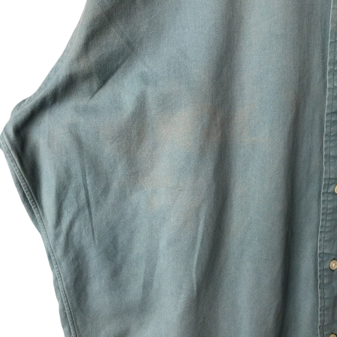 Ralph Lauren BLAKE long sleeve button down shirt, men's size L cotton Blue type light blue Vintage Second Hand