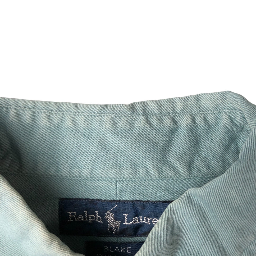 Ralph Lauren BLAKE long sleeve button down shirt, men's size L cotton Blue type light blue Vintage Second Hand