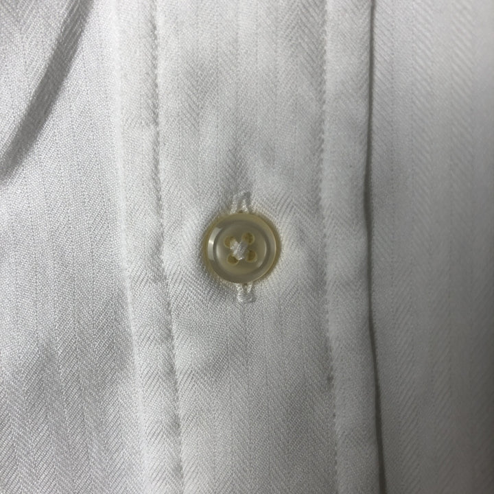 Ralph Lauren YARMOUTH long sleeve button down shirt, men's size L cotton white type Vintage Second Hand