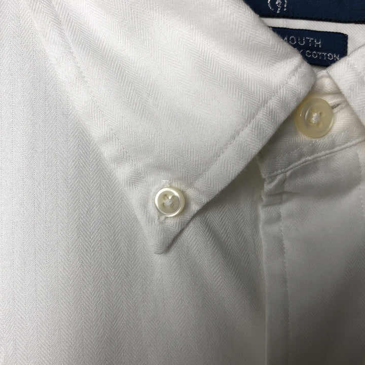 Ralph Lauren YARMOUTH long sleeve button down shirt, men's size L cotton white type Vintage Second Hand