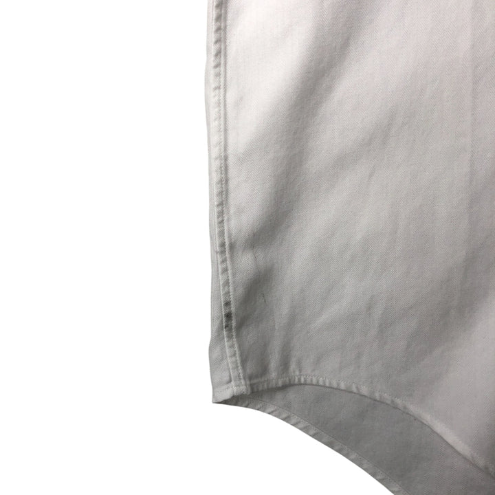 Ralph Lauren YARMOUTH long sleeve button down shirt, men's size L cotton white type Vintage Second Hand