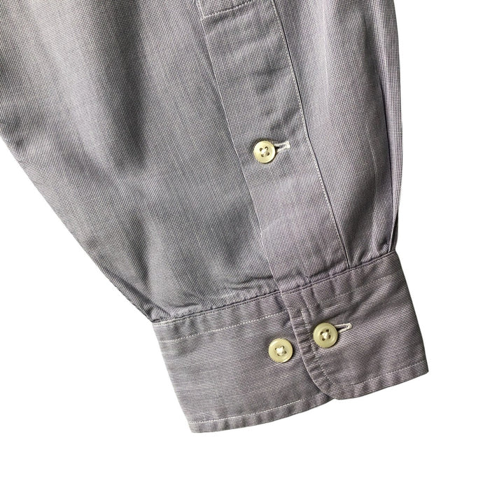 Ralph Lauren YARMOUTH long sleeve button down shirt, men's size L cotton Purple type blue-purple Vintage Second Hand