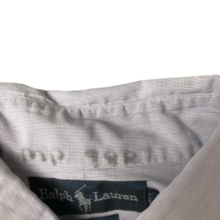 Ralph Lauren YARMOUTH long sleeve button down shirt, men's size L cotton Purple type blue-purple Vintage Second Hand