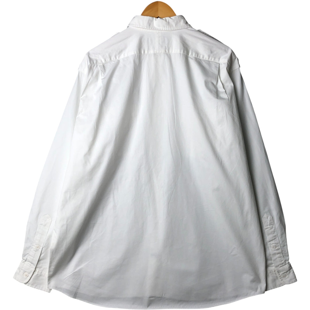 Ralph Lauren Fisher Military Shirt, Men's XL cotton white type Vintage Second Hand