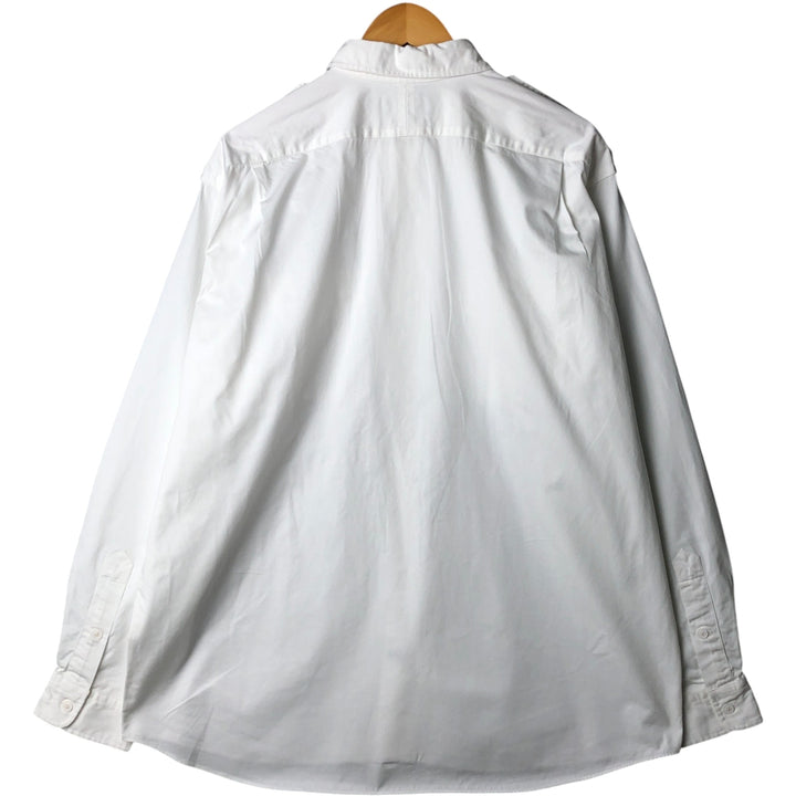Ralph Lauren Fisher Military Shirt, Men's XL cotton white type Vintage Second Hand