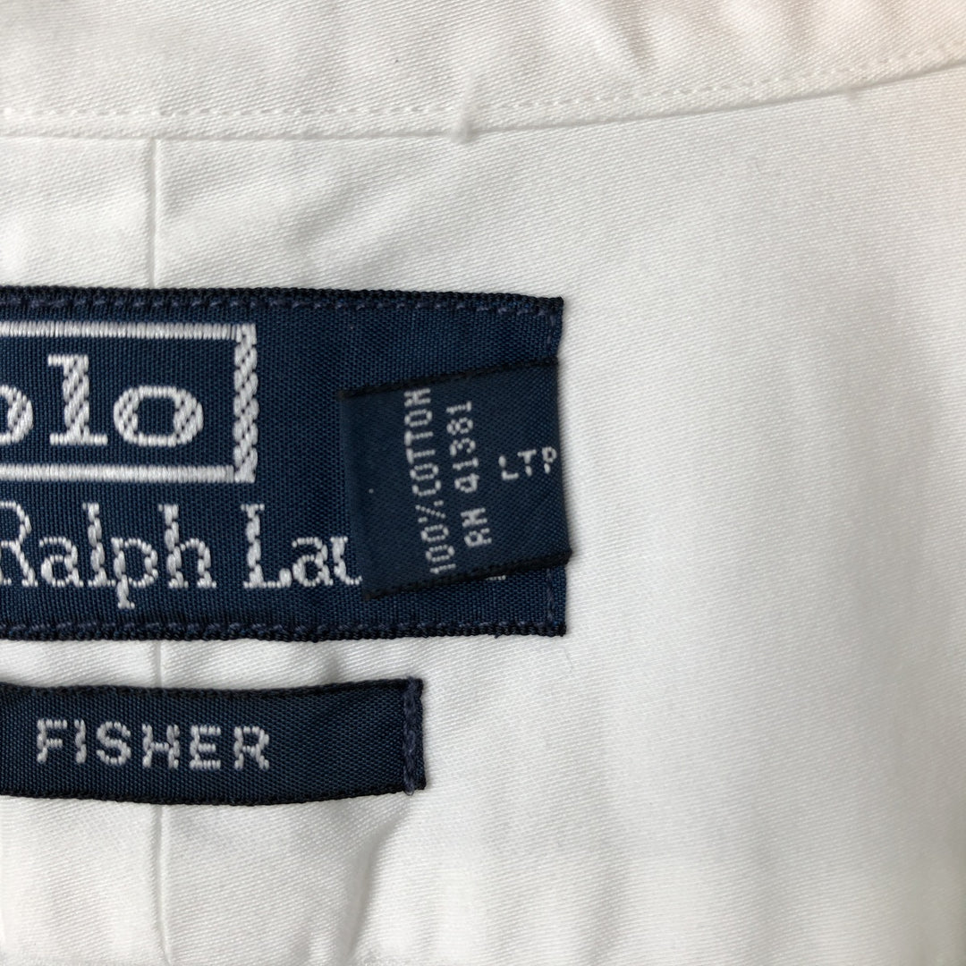Ralph Lauren Fisher Military Shirt, Men's XL cotton white type Vintage Second Hand