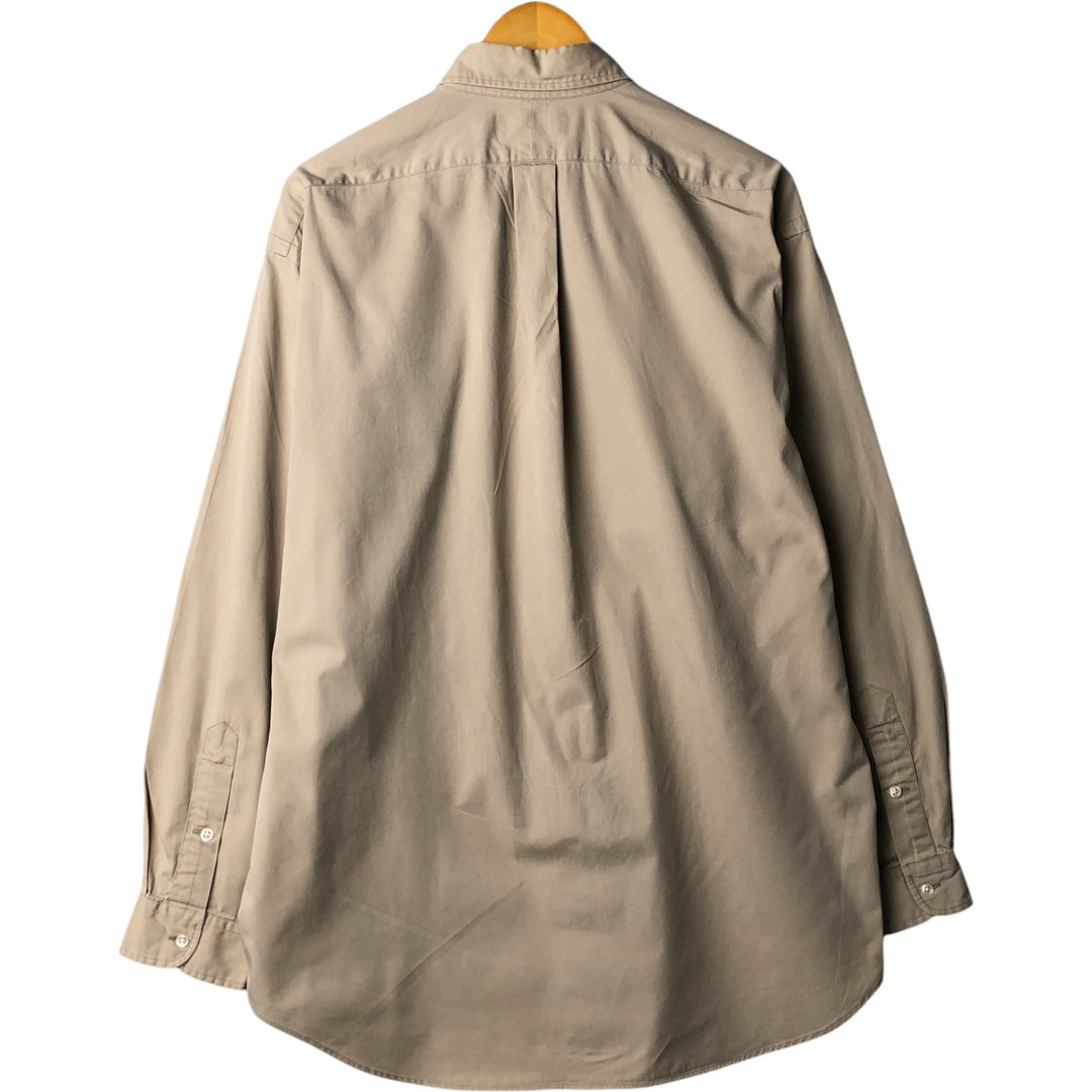 Ralph Lauren BLAKE long sleeve button down shirt, men's size L cotton Beige type Vintage Second Hand