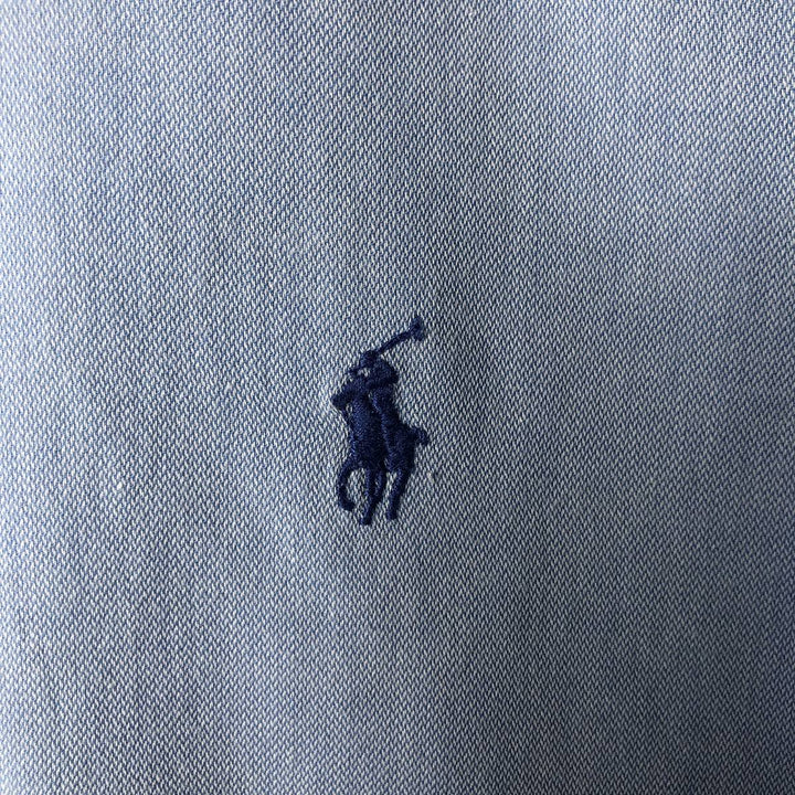 Ralph Lauren POLO by Ralph Lauren ANDREW long sleeve cotton shirt, men's XL size cotton Blue type light blue Vintage Second Hand