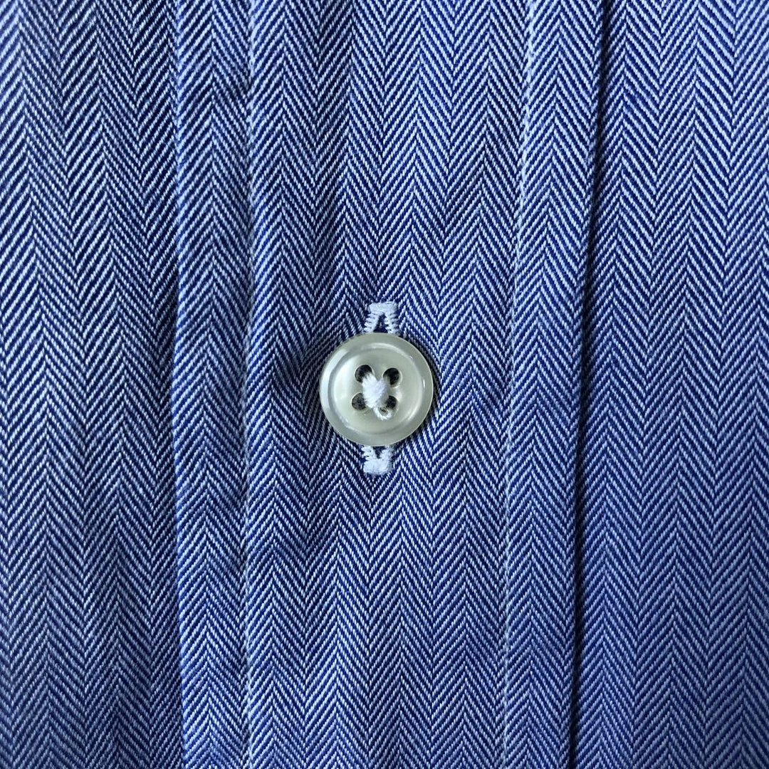 Ralph Lauren YARMOUTH long sleeve button down shirt, men's size M cotton blue type Vintage Second Hand