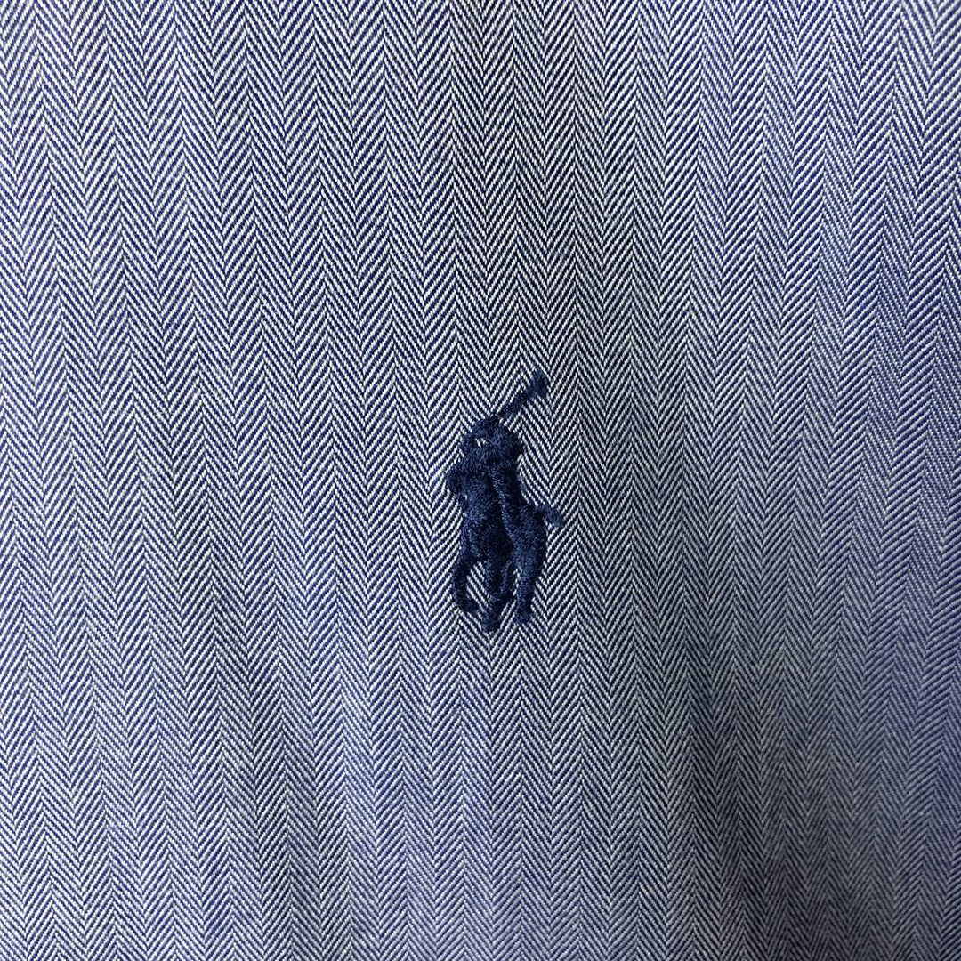 Ralph Lauren YARMOUTH long sleeve button down shirt, men's size M cotton blue type Vintage Second Hand