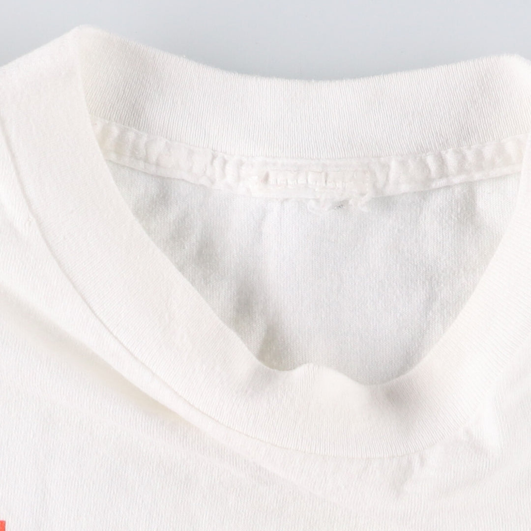 ~90'S souvenir T-shirt, men's XL size, vintage unclear white type Vintage Second Hand