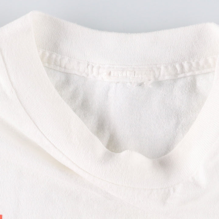 ~90'S souvenir T-shirt, men's XL size, vintage unclear white type Vintage Second Hand