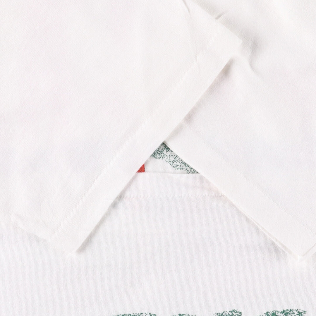 ~90'S souvenir T-shirt, men's XL size, vintage unclear white type Vintage Second Hand