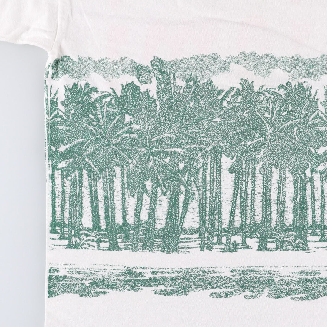 ~90'S souvenir T-shirt, men's XL size, vintage unclear white type Vintage Second Hand