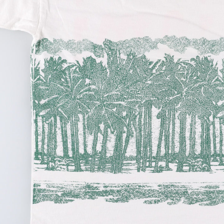 ~90'S souvenir T-shirt, men's XL size, vintage unclear white type Vintage Second Hand