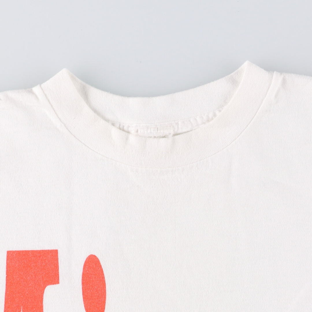 ~90'S souvenir T-shirt, men's XL size, vintage unclear white type Vintage Second Hand