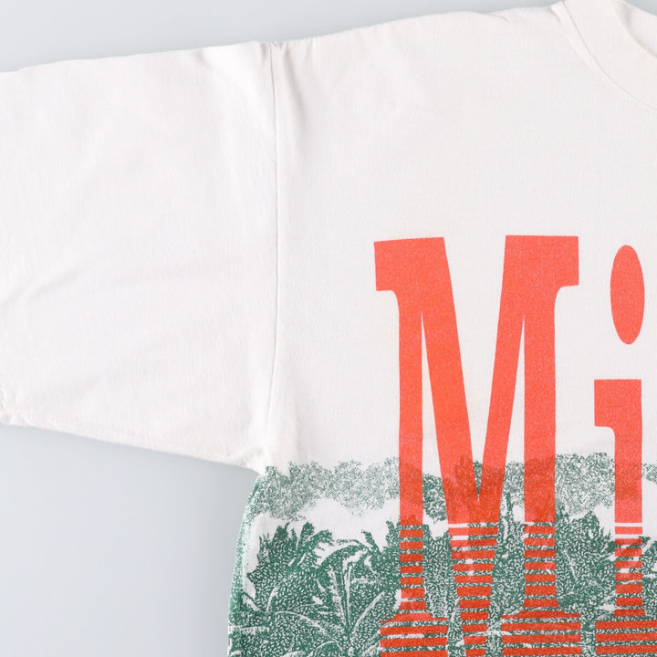 ~90'S souvenir T-shirt, men's XL size, vintage unclear white type Vintage Second Hand