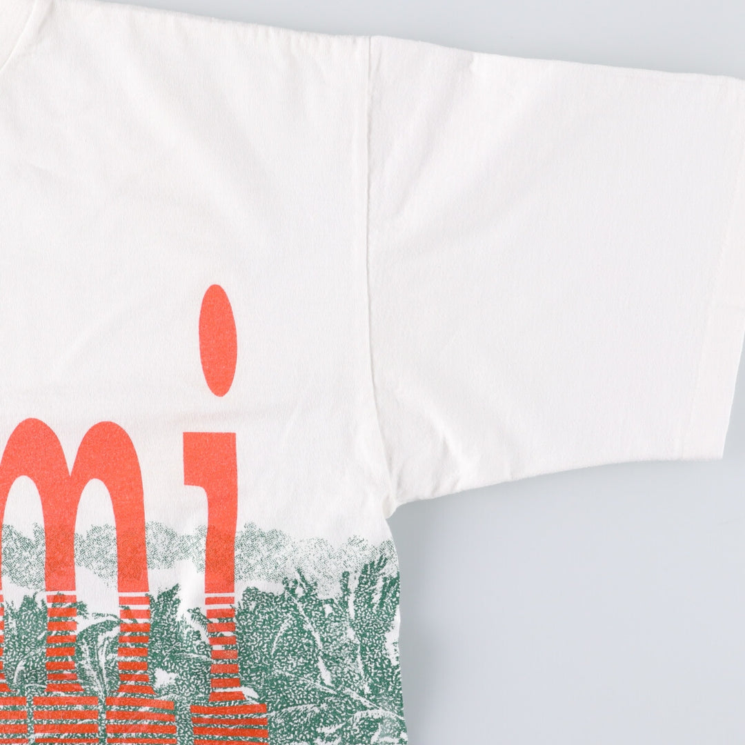 ~90'S souvenir T-shirt, men's XL size, vintage unclear white type Vintage Second Hand