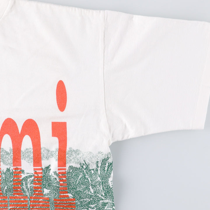 ~90'S souvenir T-shirt, men's XL size, vintage unclear white type Vintage Second Hand